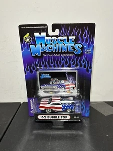 Muscle Machines 1/64 Star & Stripes ’62 Bubble Top 02-81 New NIB - Picture 1 of 4