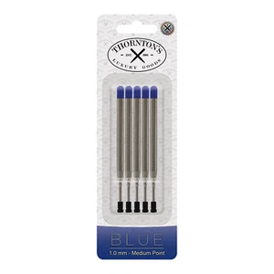 15 Thornton's Parker Compatible Ballpoint Pen Refills Blue Ink Medium Point - Picture 1 of 1