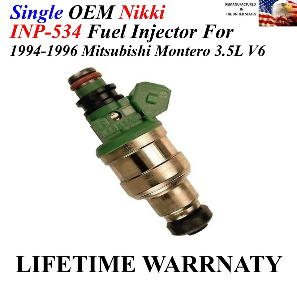 Genuine Single OEM Nikki Fuel Injector For 1994-1996 Mitsubishi Montero 3.5L V6 - Image 1 of 1