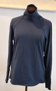 LULULEMON Langarm HILL And VALLEY Rollkragen Shirt Oberteil Navy Blau 10 - Bild 1 von 4