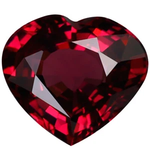 1.25 ct Elegant Heart Cut (7 x 6 mm) Tanzania Purplish Pink Rhodolite Garnet - Picture 1 of 1