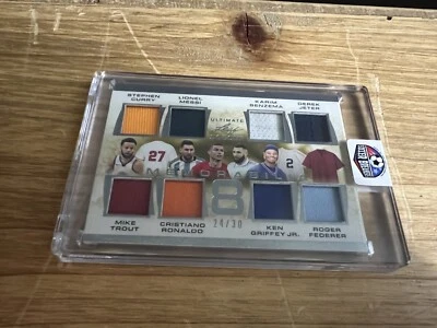 2023 LEAF ULTIMATE SOCCER 8 RELIC /30 MESSI,RONALDO,STEPH CURRY,MIKE TROUT,JETER - Image 1 of 4
