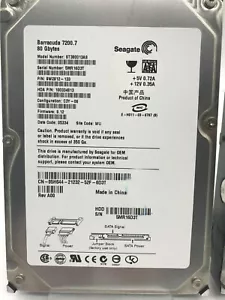 ST380817AS Seagate 80GB Barracuda Sata HDD 7200RPM TESTED - Picture 1 of 2