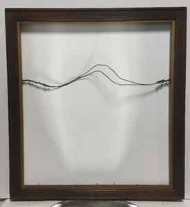 Antique Arts and Crafts Mission OAK Picture Frame Fits 19" x 20 1/2" - Picture 1 of 12