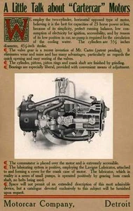 Cartercar 1909 - A Little Talk About 'Cartercar' Motors - Picture 1 of 1