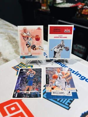 4 TARJETAS JASON WILLIAMS DEBUT NOVATO FLEER PLATINUM FOCUS MVP GRIZZLIES KINGS Foto 1 de 2