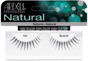 (LOTE DE 4) Pestañas postizas auténticas Ardell negras Ardell naturales 104 - Imagen 1 de 1