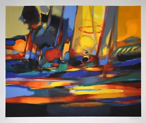MOULY Original 1998 Farblithographie "Schöner Wald Sonnenuntergang" HANDSIGNIERT COA - Bild 1 von 5