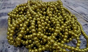 Glass Pearl Bead, Pearlized, 6-7mm, Olive, Approx 100 pce, Free Post - Bild 1 von 1