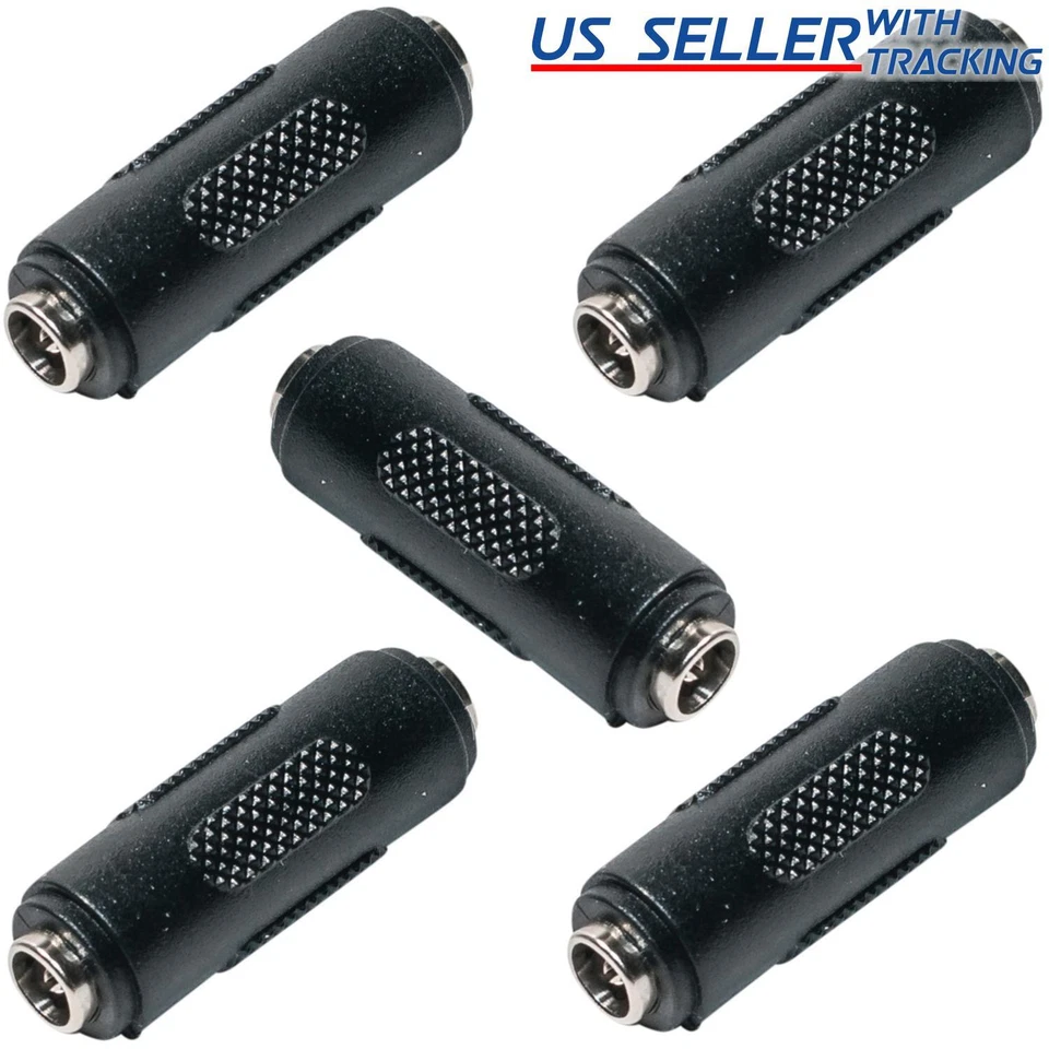 5x Acoplador de CC hembra a hembra F/F 5,5 mm 2,1 mm conector de alimentación conector enchufe Foto 1 de 1