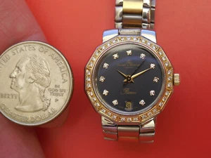 BAUME MERCIER 18K / STEEL DIAMOND RIVIERA 25MM WITH DEPLOYMENT BAND BRACELET - Picture 1 of 8
