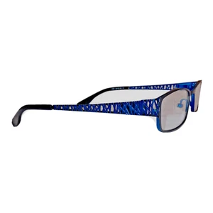 DVTZ Full Rim Rectangle Eye Glasses MDZ87 Metal Frames Blue Decorative Arms - Picture 1 of 15