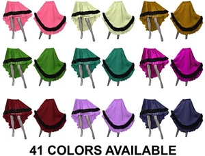 Smoking Drapiert Rüschen High Low Rock Satin Asymmetrisch Rock Tribal Dance S48 - Bild 1 von 45