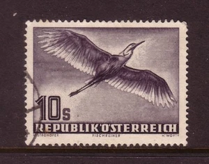AUSTRIA.... 1950 10s bird used....Grey Heron - Picture 1 of 1