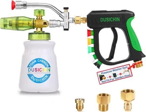 DUSICHIN Short Pressure Washer Gun with Foam Cannon,Dual Connector Accessory, - Picture 1 of 7