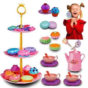 35 Stck. 3 Ebenen Cupcake Ständer Dessert Kekse Teller Kinder Tee Party Set Küche Spielzeug - Bild 1 von 11