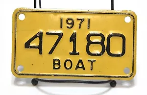 1971 MICHIGAN BOOTSTRAILER NUMMERNSCHILD - Bild 1 von 3