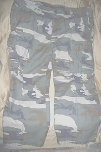 Mens Camo Pants 52 x 32 Camo Hunting Pants Cargo Pants 9 Pockets Fishing Camping - Picture 1 of 7