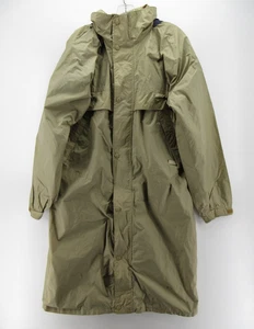 VINTAGE LL Bean Jacket Men Medium Beige Rain Coat Trench Vented Hoodie 80s 90s * - Picture 1 of 18