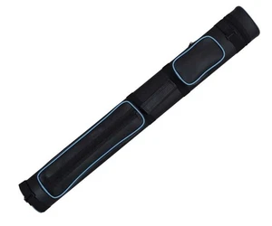 Action ACP22 Piping Series Oval Billard Pool Queue Stick Case - Schwarz/Blau - Bild 1 von 3