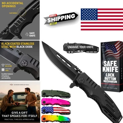 Versatile Pocket Knife 34 Inch Blade Great Gift for Men and Outdoor Enthusiasts - Image 1 of 4