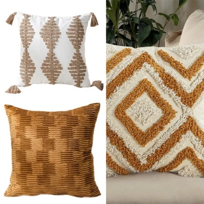 Cushion Case Cotton Velvet Throw Pillow Covers for Bed Couch Sofa Home Decoratio - Image 1 of 4