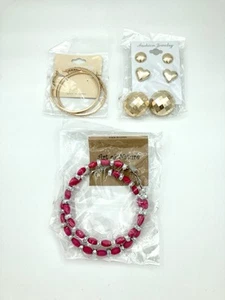 3 Stück Neu im Paket Schmuck - Armband & 4 Sets Ohrringe - Bild 1 von 3