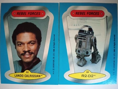 STAR WARS THE EMPIRE STRIKES BACK STICKERS #62 + 64  1980 - Image 1 of 4