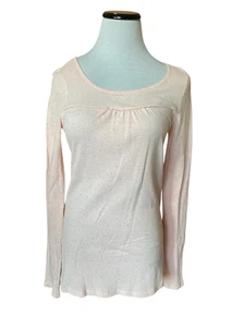 Top Babydoll Vintage Y2K Antiguo Azul Marino Ajustado Tejido Waffle Talla M Rosa Moteado Largo - Imagen 1 de 9