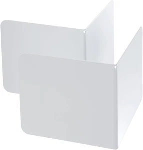 4302-10, Reggilibri in Metallo, 130 X 140 X 140 Mm, 2 Pezzi, Bianco - Foto 1 di 13