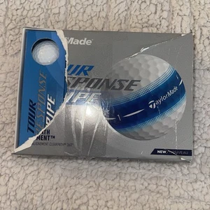 Nuova scatola scatola scatola danneggiata 12 palline da golf TaylorMade 360 Golf Tour Response Stripe - Foto 1 di 4
