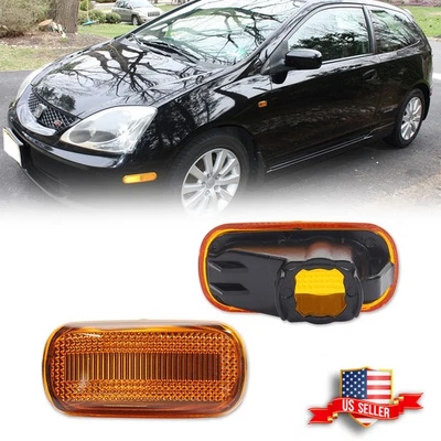 2X Luces de señalización laterales delanteras ámbar especificaciones originales para Honda/Acura RSX Integra Civic EP3 Foto 1 de 4
