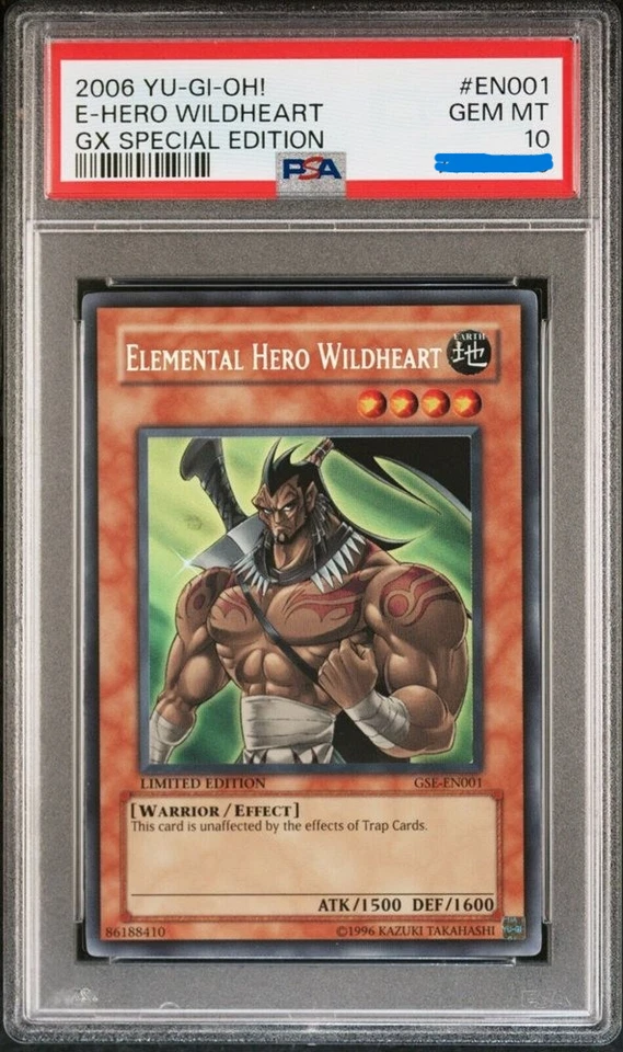 Yugioh PSA 10 Elemental Hero Wildheart GSE-EN001 Secret Ultra Rare MISPRNT - Image 1 of 1