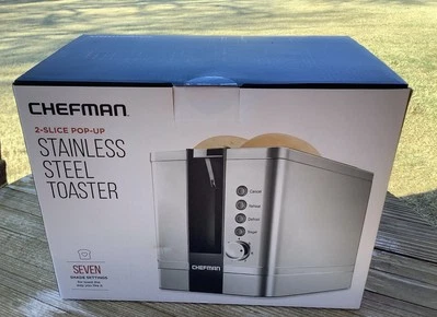 Chefman 2 Slice Pop Up Stainless Steel Toaster 7 Shade Settings - Image 1 of 3