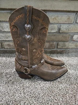 Botas de Vaquero Durango Crush Rompecorazones Punta Mujer Talla 8M Vaquera Occidental Foto 1 de 4