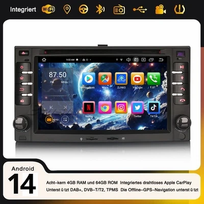 Android 14 Autoradio Navi Kia Rio Sorento Cerato Sportage Optima Cee'd Carnival - Bild 1 von 4