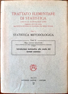 Luigi Galvani, Introduzione matematica allo studio del metodo statistico, 1934 - Picture 1 of 1