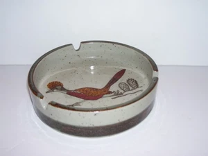Cenicero vintage Otagiri Roadrunner gres pintado a mano Japón - Imagen 1 de 3