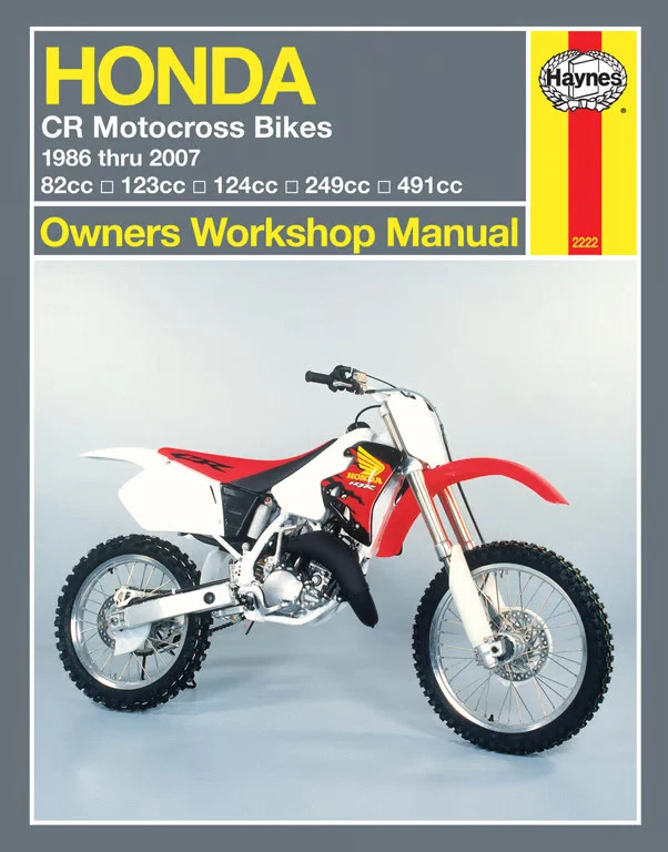 Motos de motocross Haynes Manual 2222 - Honda CR80, CR85, CR125, CR250, CR500 M2222 Foto 1 de 4