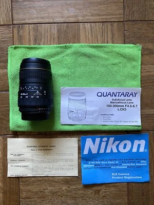 NEW ￼QUANTARAY 100-300mm f/4.5-6.7 ZOOM LDO for Nikon AF￼ Manual￼ Included￼ - Image 1 of 4
