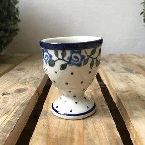 BOLESLAWIEC BUNZLAUER KERAMIK EIERBECHER 6 CM AUS POLEN NEU UNIKAT HANDBEMALT