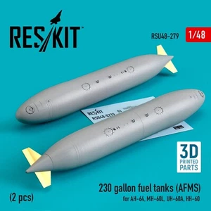 Tanques de combustible 1:48 ResKit RSU48-0279 230 gal AH-64 MH-60L impresión 3D de 2 piezas - Imagen 1 de 2