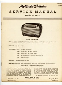 MOTOROLA - 67M21 - CHASIS HS-64 - SERVICE MANUAL  (ORIGINAL PAPER) - Bild 1 von 2