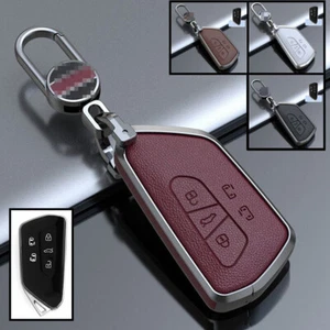 For VW Golf 8 Teramon ID4 MK8 5 Button Zinc Alloy Leather Car Key Fob Case Cover - Picture 1 of 15