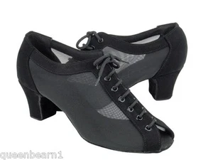 Damen West Coast Swing Salsa Ballsaal Tanzschuhe niedriger Absatz 1,6 sehr fein C1643 - Bild 1 von 3