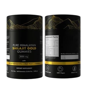Pure Himalayan Shilajit Gummies Immune Support with Ashwagandha Chaga Mushroom-U - Picture 1 of 7