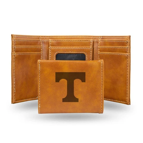 Tennessee Volunteers Laser Engraved Leather Trifold Wallet [NEW] Billfold ID Cover