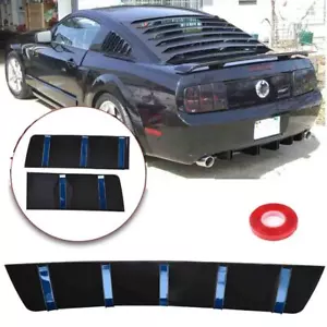 For Ford Mustang GT ABS Car Rear Diffuser Splitter Bumper Spoiler 5 Fins Kit - Foto 1 di 11