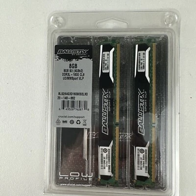 BLS4G3D1609ES2LX0 Crucial Ballistix 8GB (4GB x 2) PC3-12800 DDR3 1600MHz Memory - Image 1 of 4