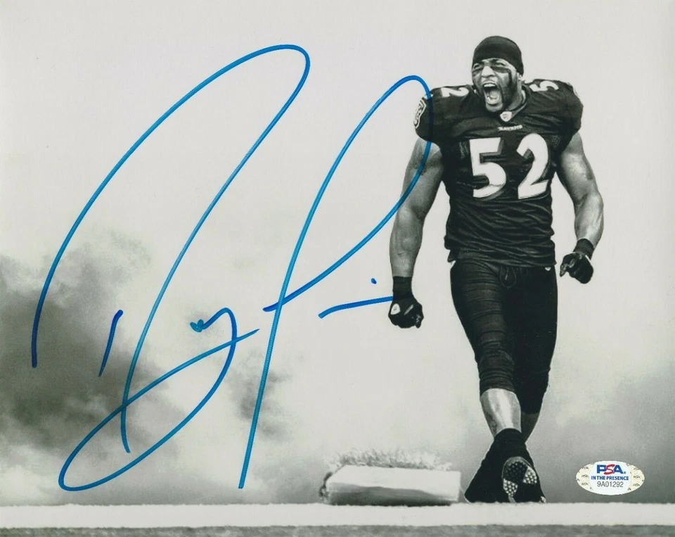 Ray Lewis Signed 8x10 Photo w/ Full Sig *SB XXXV MVP/HOF 18* PSA ITP - Image 1 of 1
